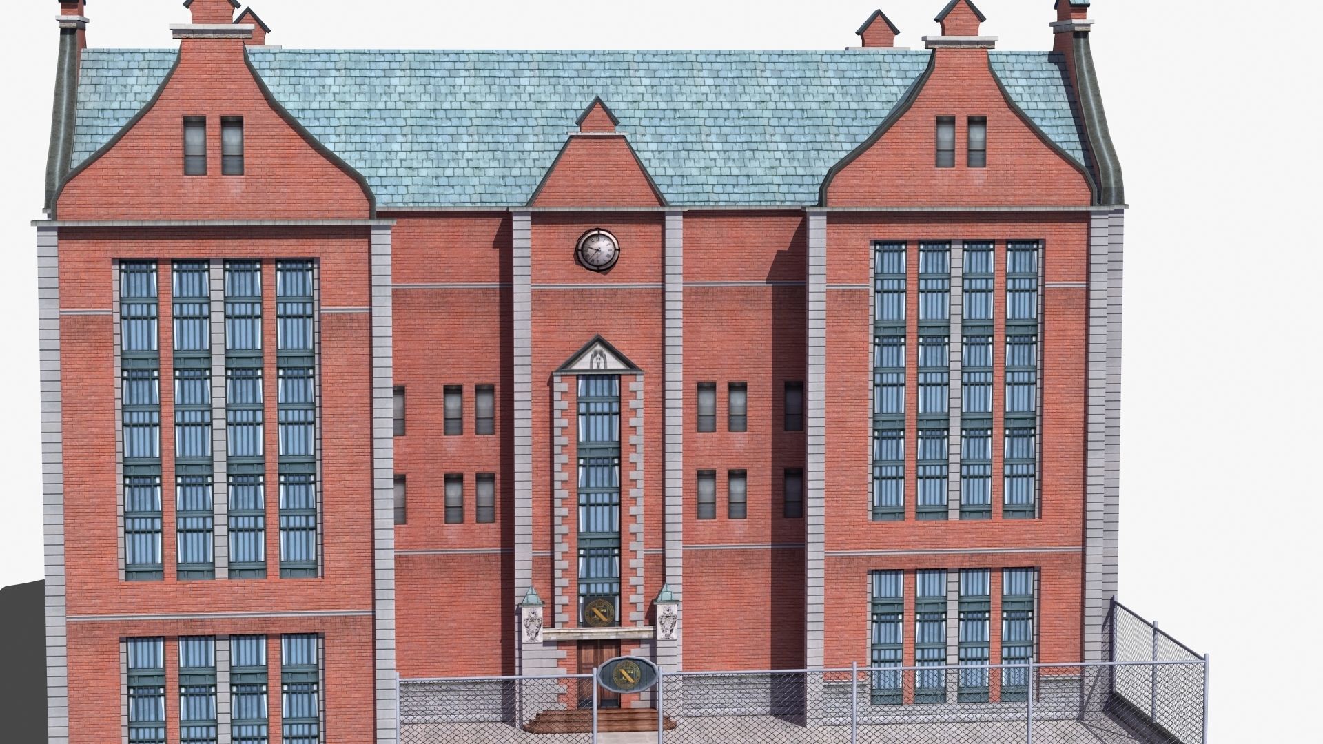 School Building 3D model_36