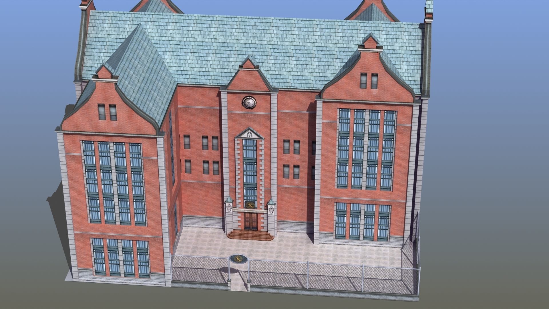 School Building 3D model_17