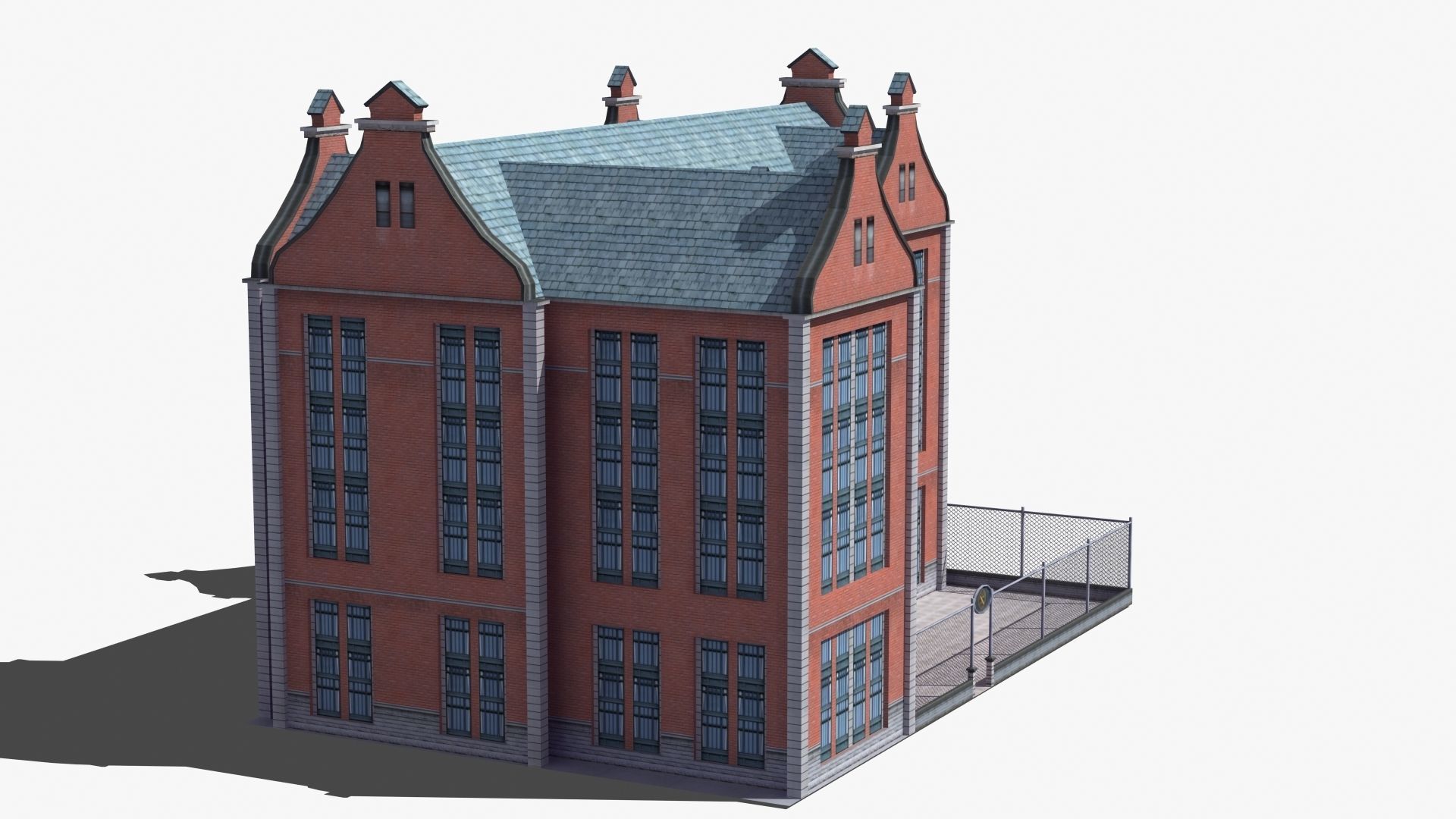 School Building 3D model_37