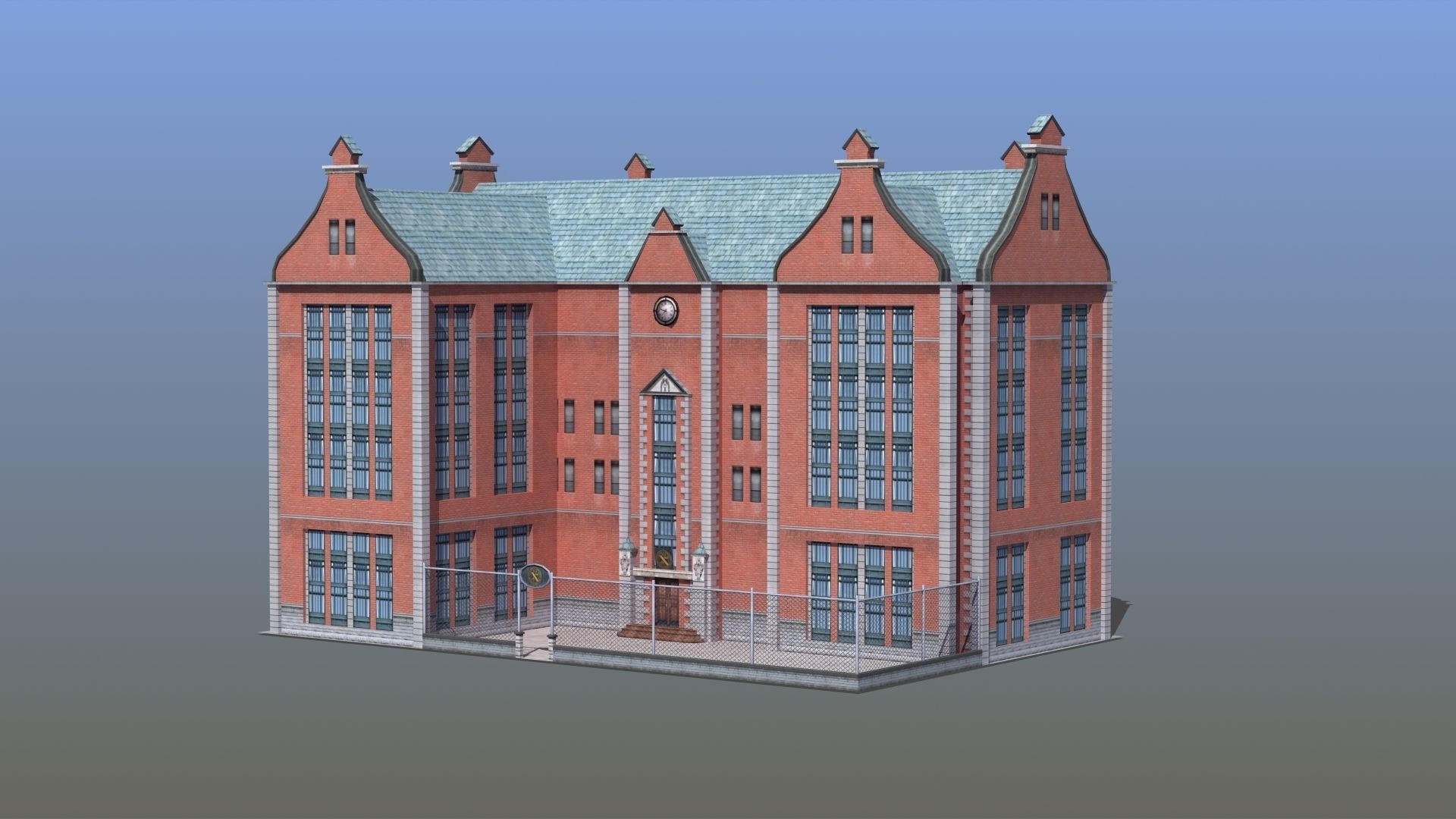 School Building 3D model_24