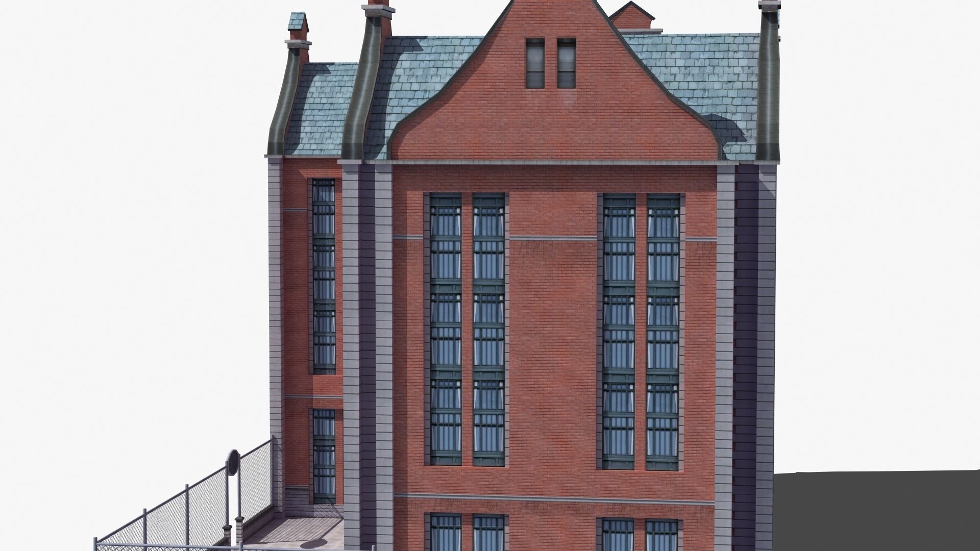 School Building 3D model_32