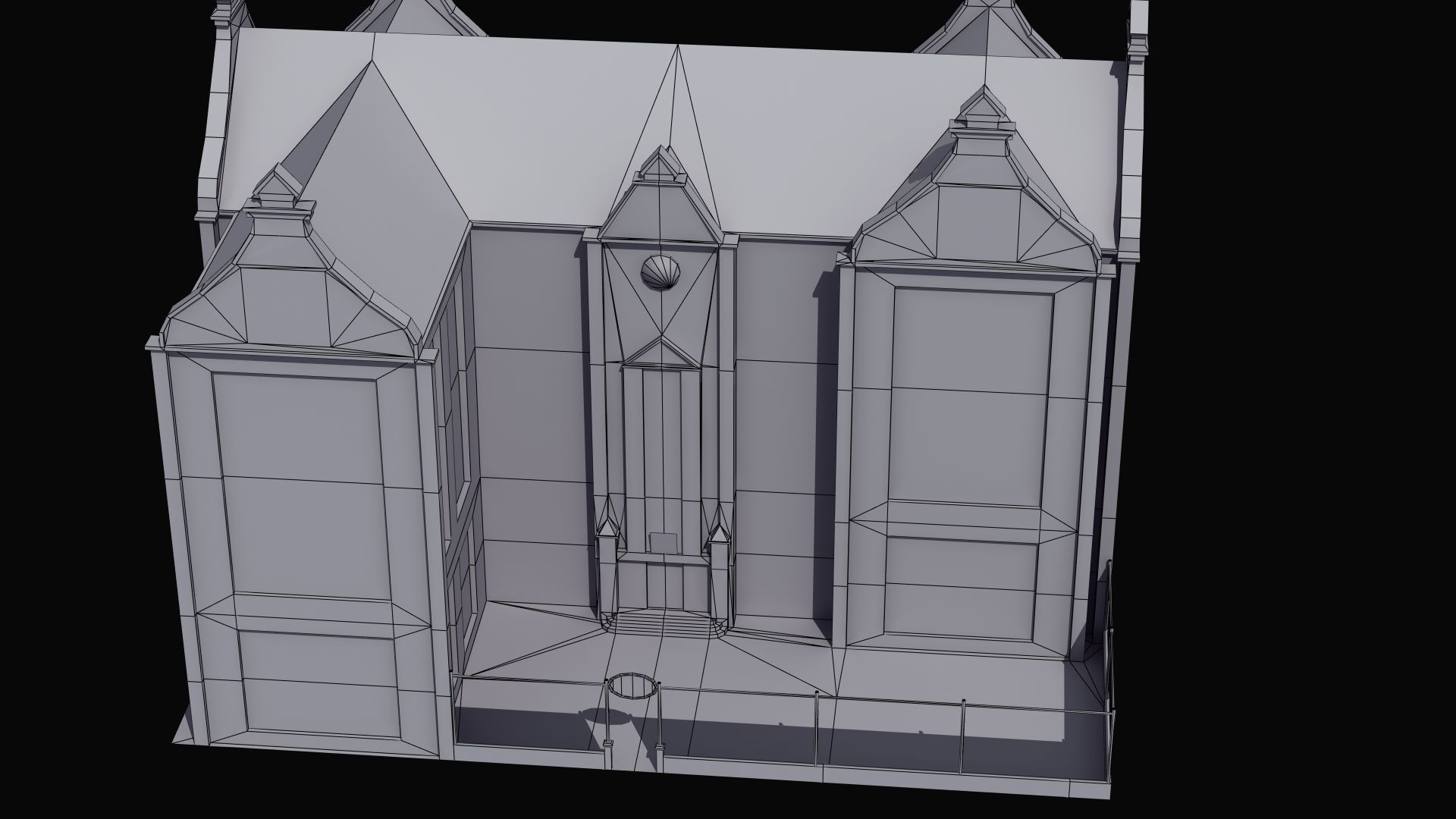 School Building 3D model_2