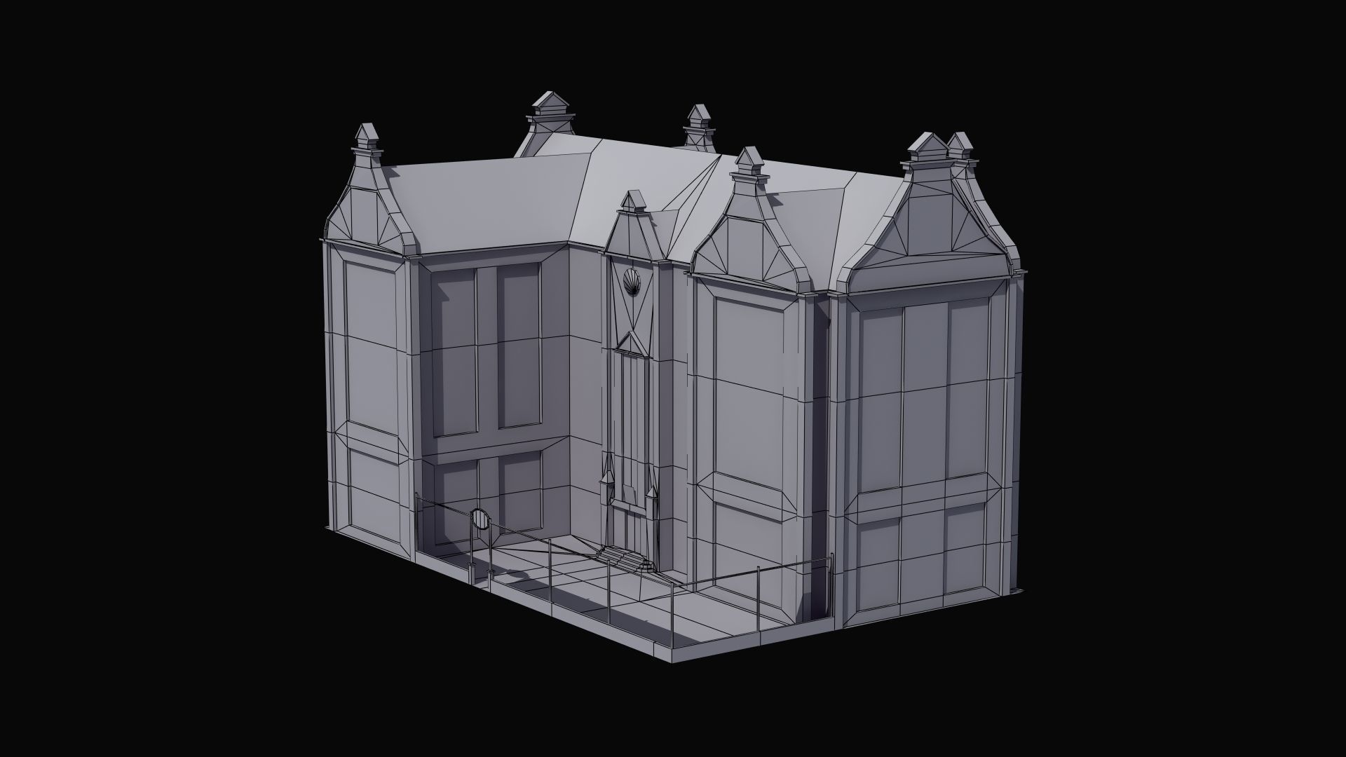 School Building 3D model_5