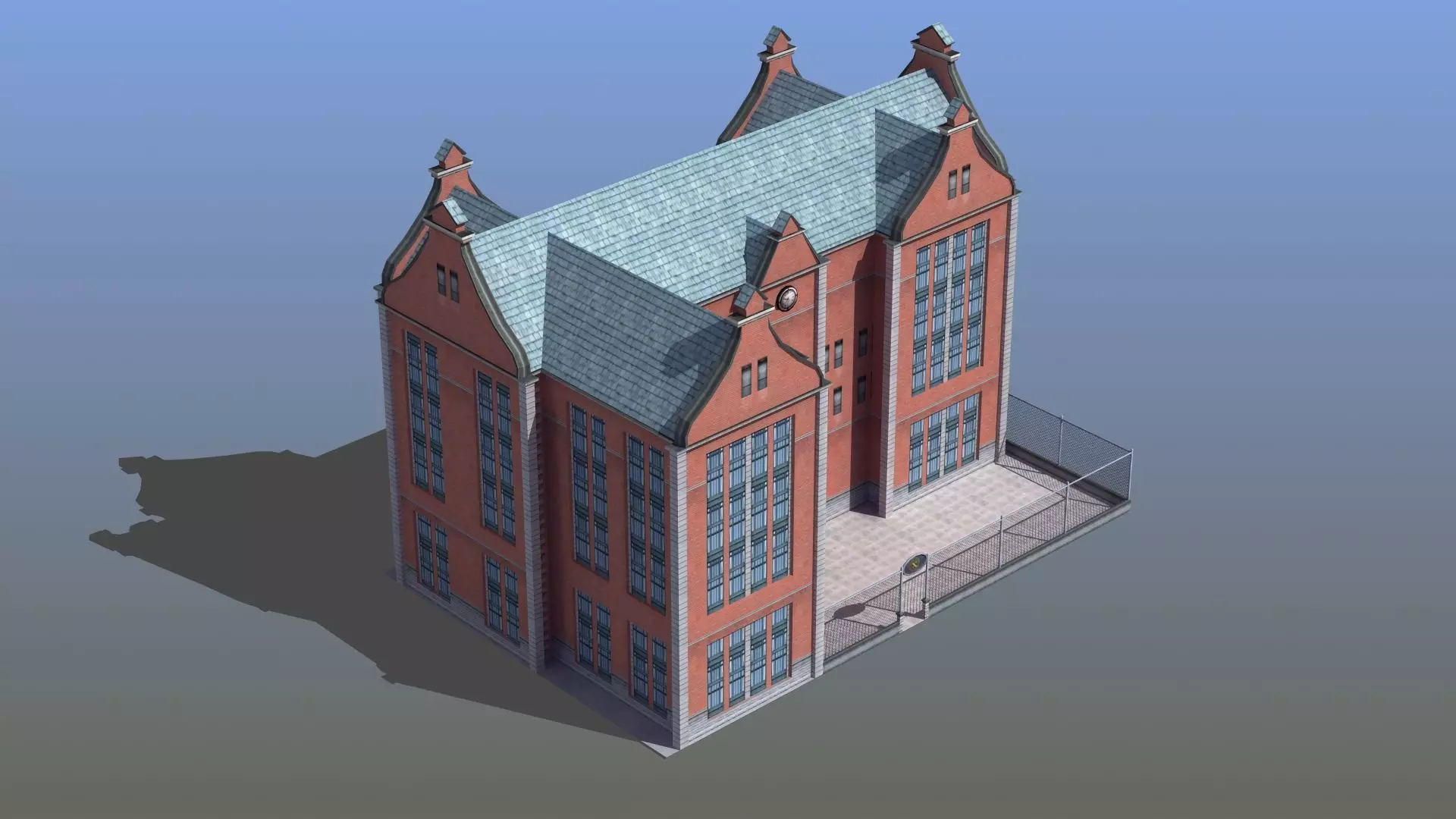 School Building 3D model_0