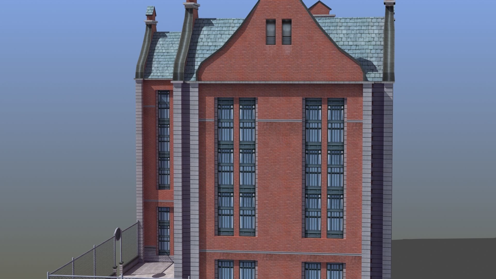 School Building 3D model_26