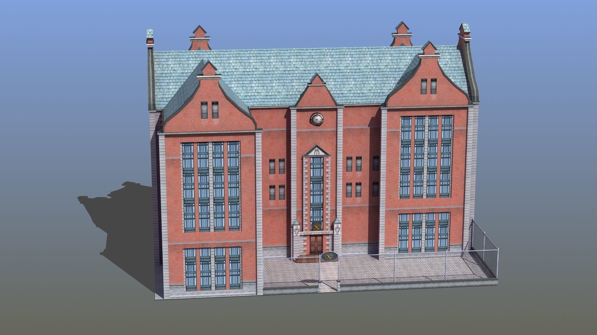 School Building 3D model_29