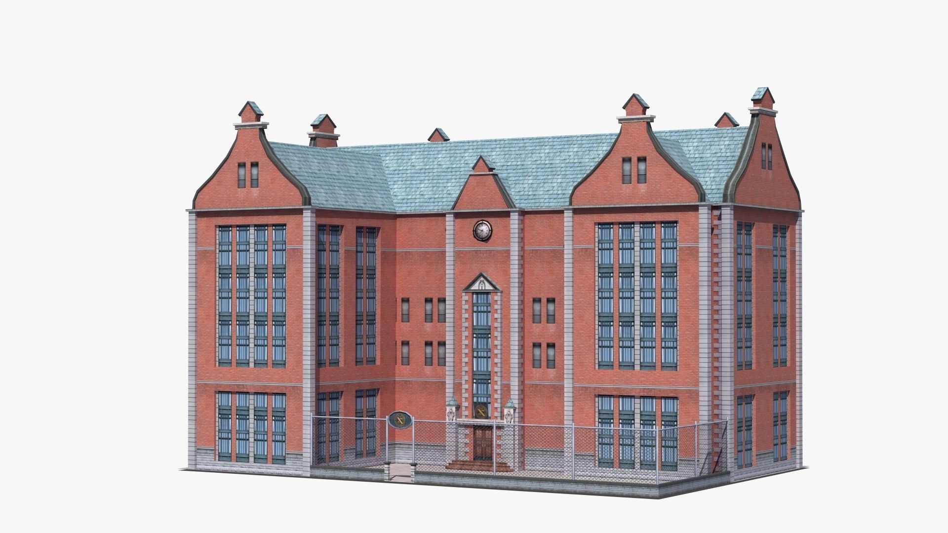 School Building 3D model_35