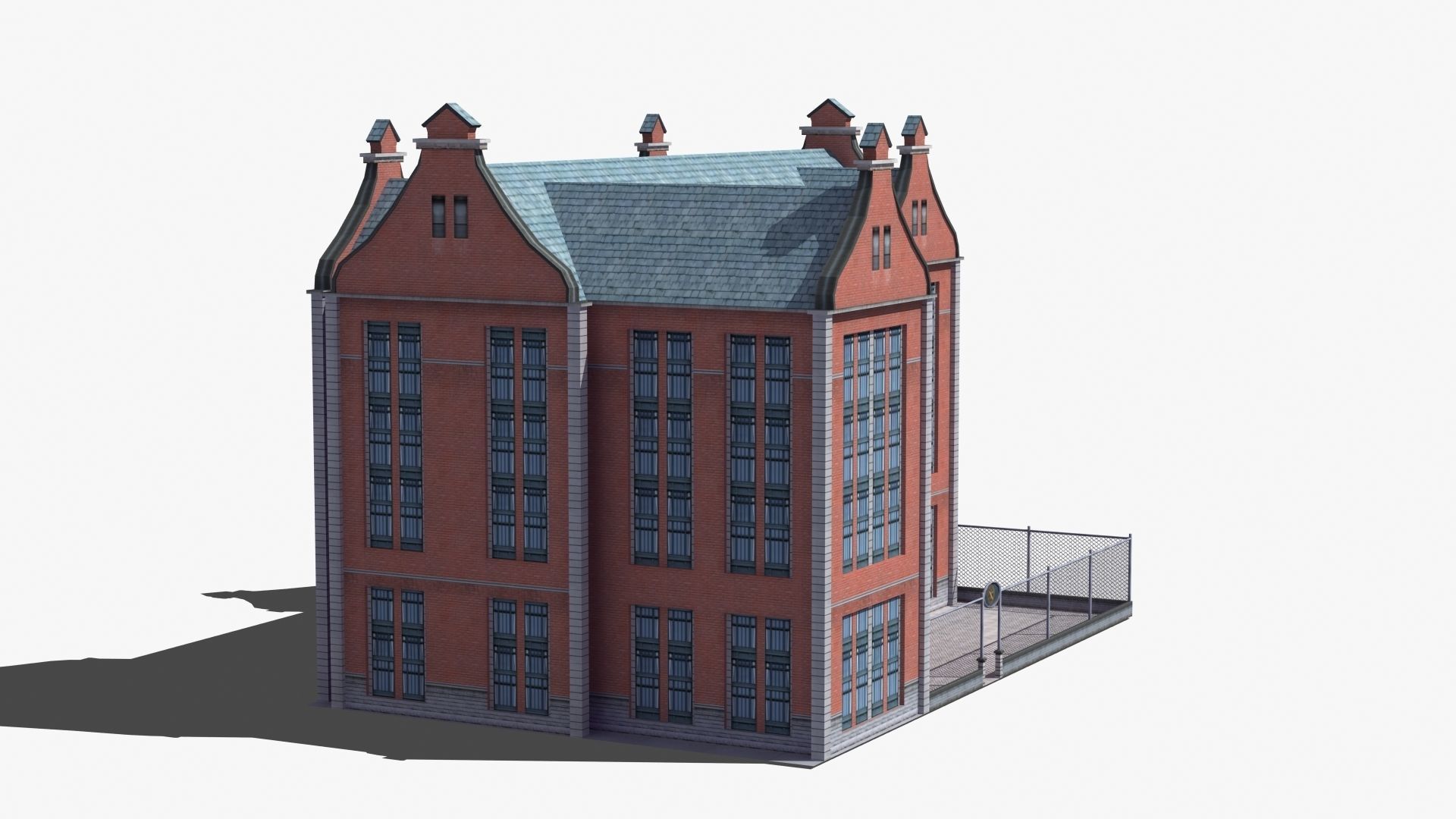 School Building 3D model_41