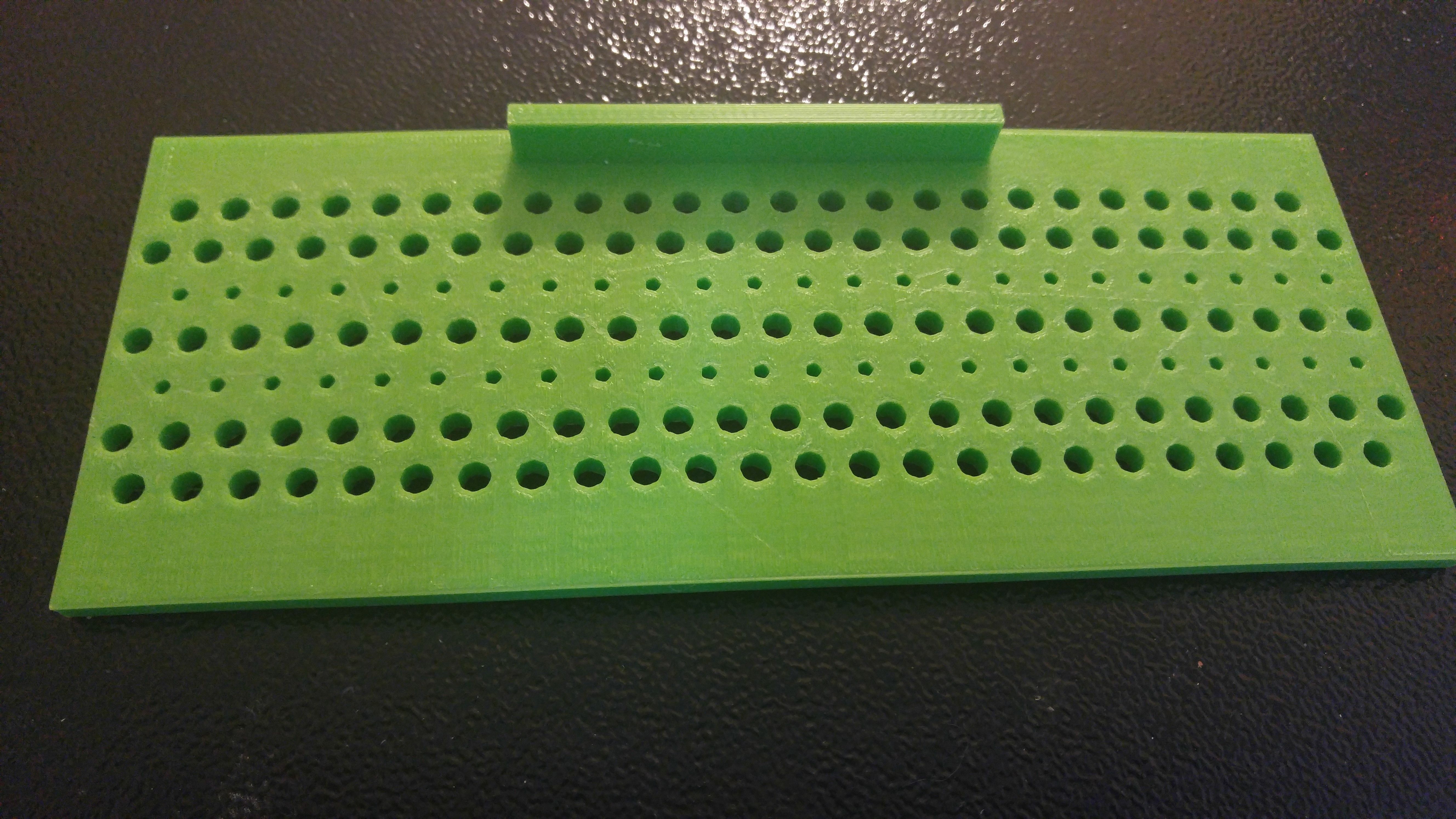 FlashForge Creator Pro Rear Mounted Peg Board 3D print model_1