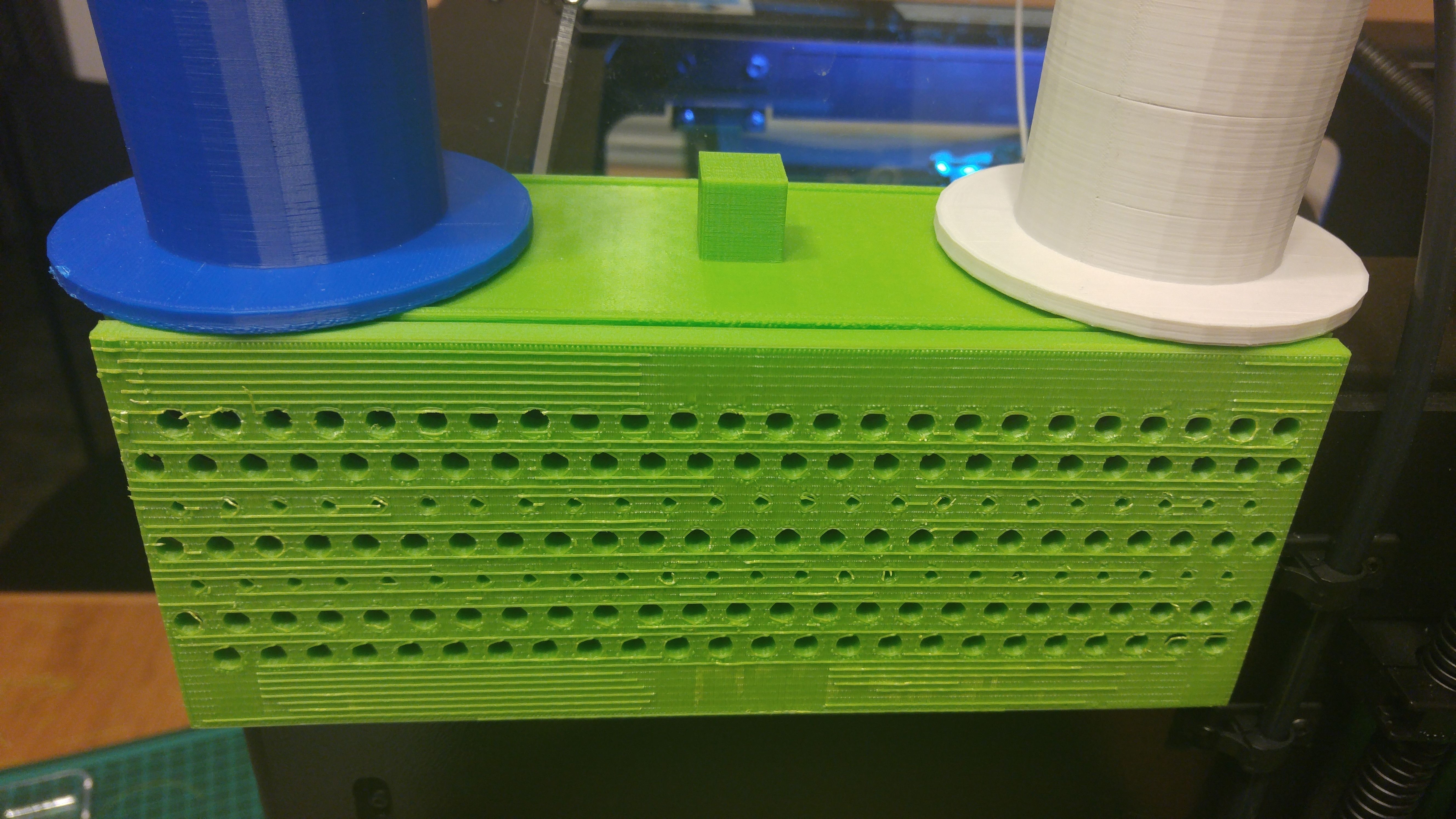 FlashForge Creator Pro Rear Mounted Peg Board 3D print model_2