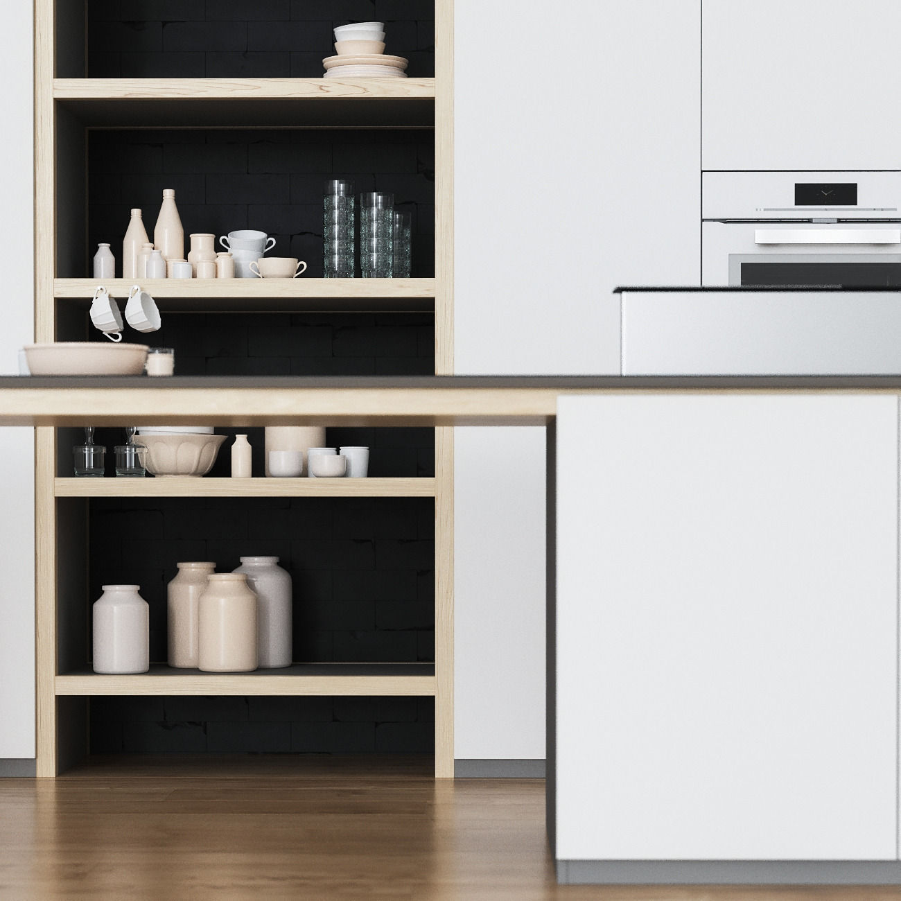 Kitchen modern design 3D model_6