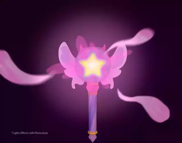 The Third Magic Wand-Star Butterfly 3D print model