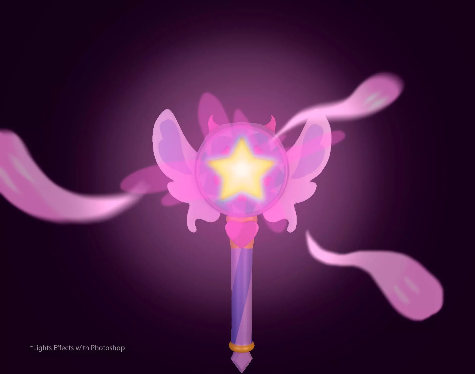 The Third Magic Wand-Star Butterfly 3D print model