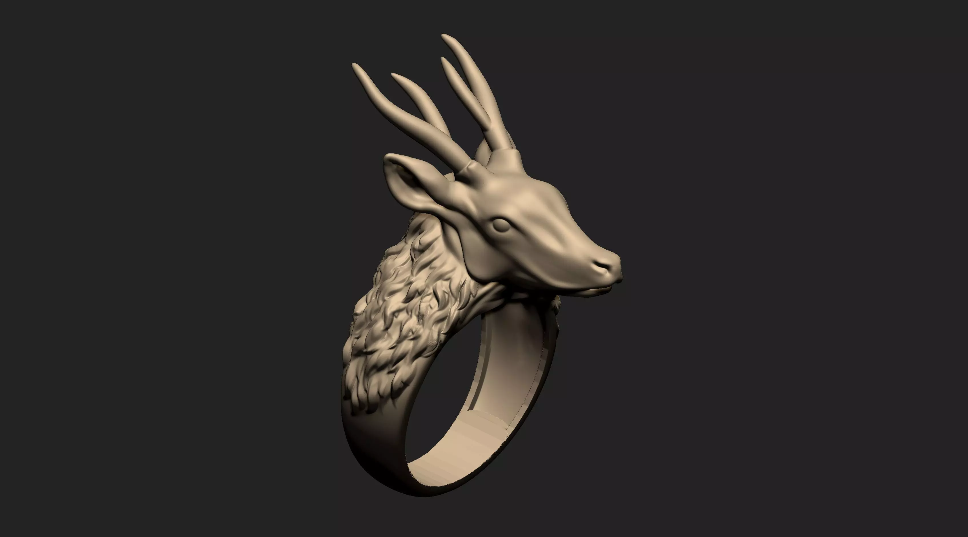 Deer Ring  3D print model_0