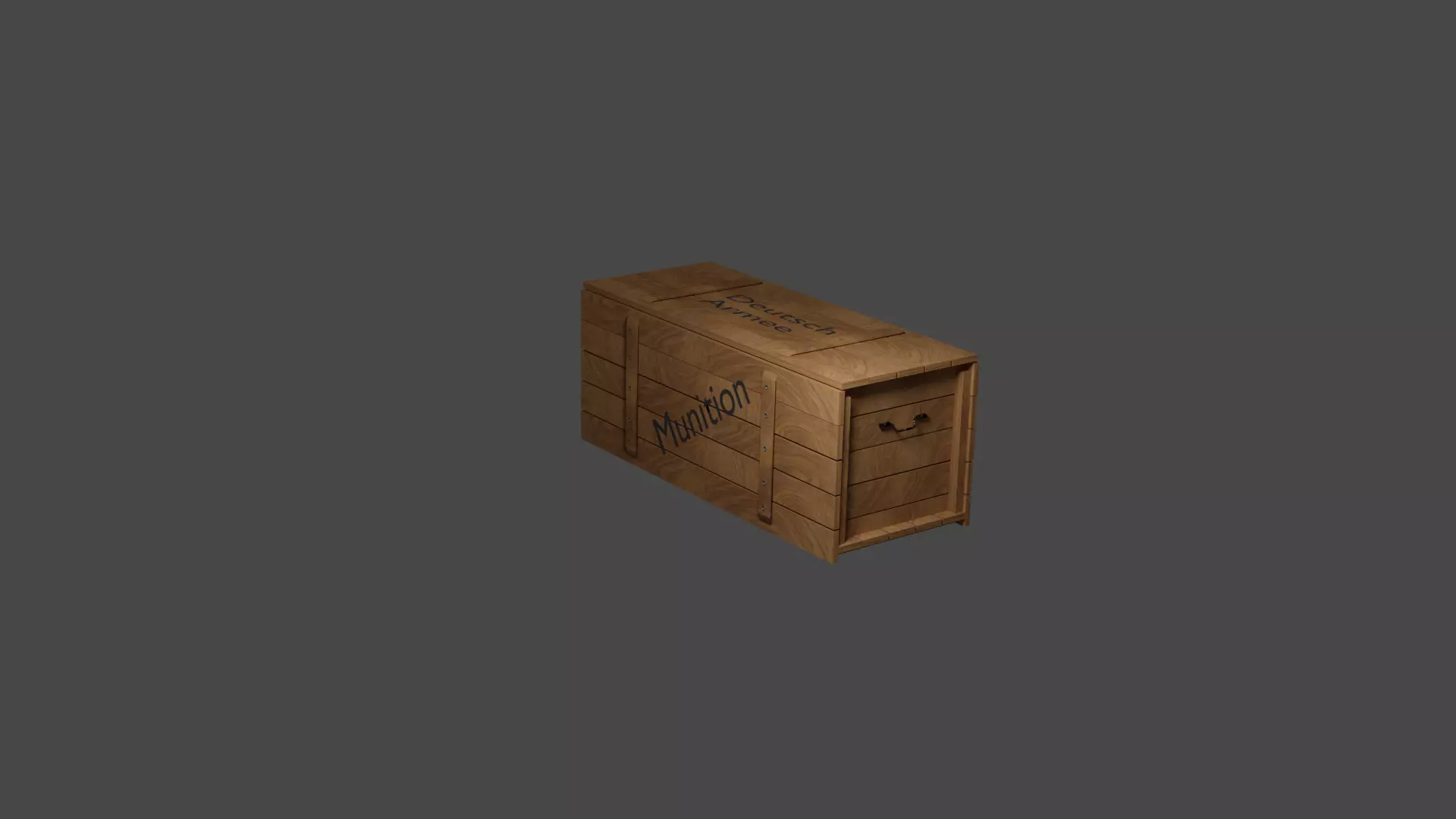 hutch wooden box 3D model_0