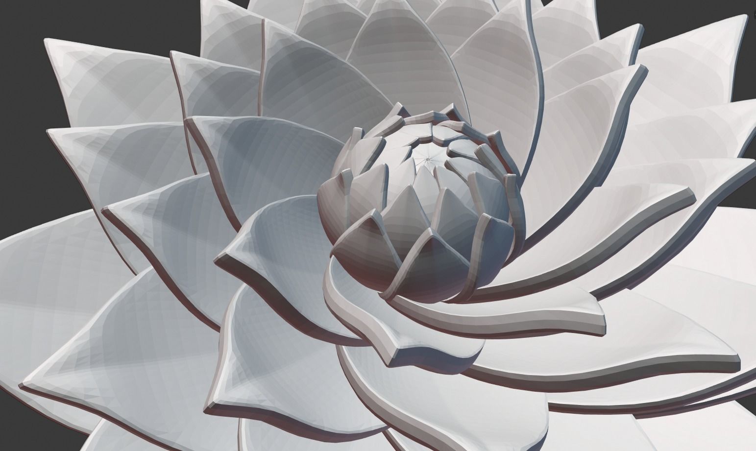 Lotus spiral  3D print model_3