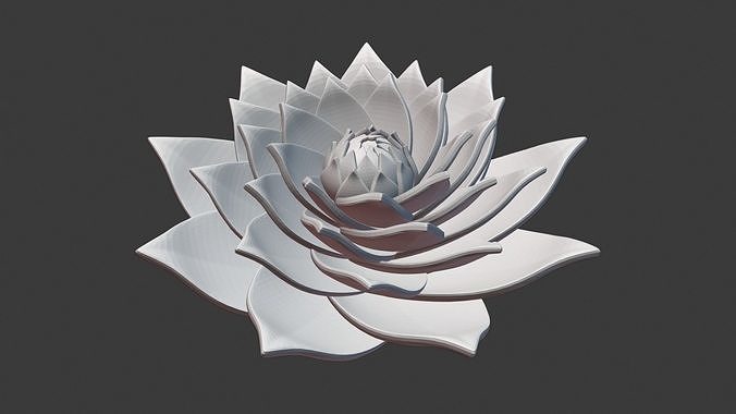 Lotus spiral  3D print model