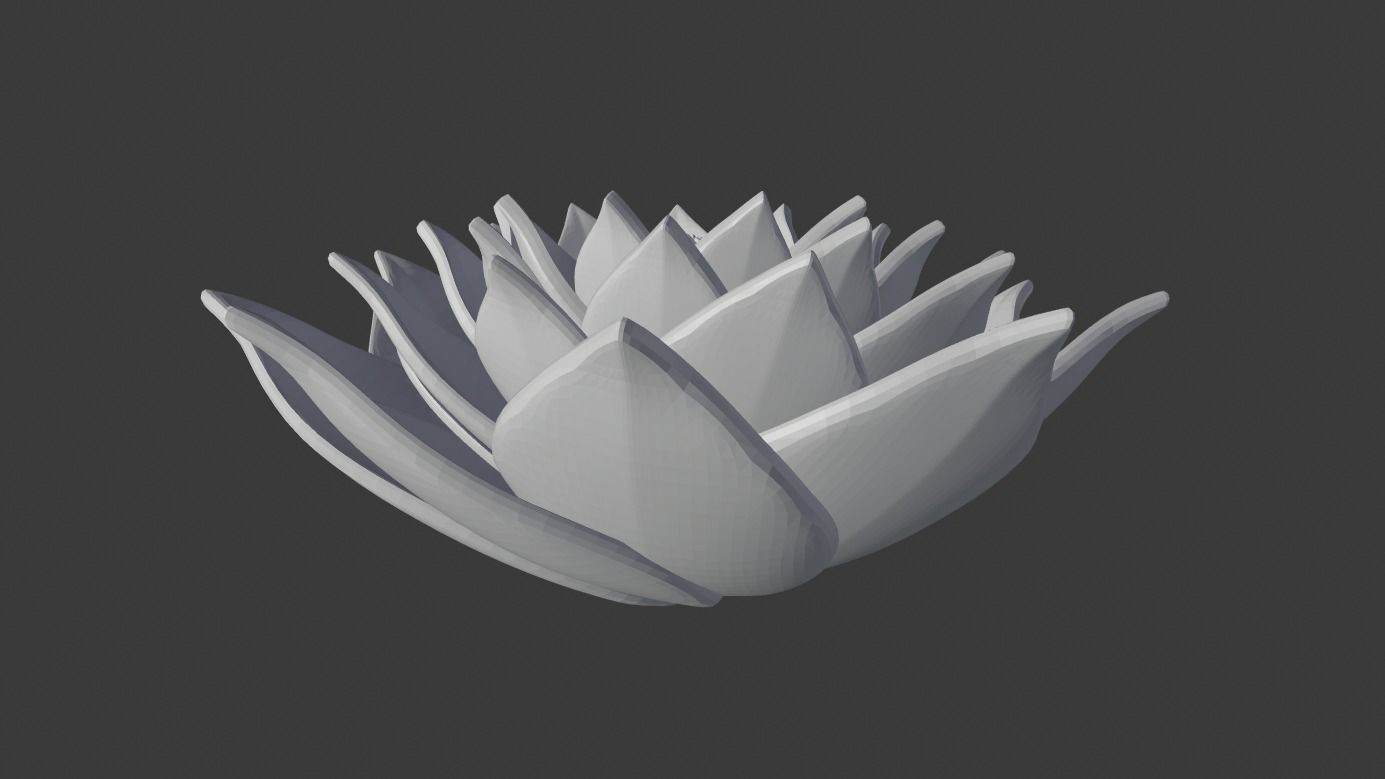 Lotus spiral  3D print model_2