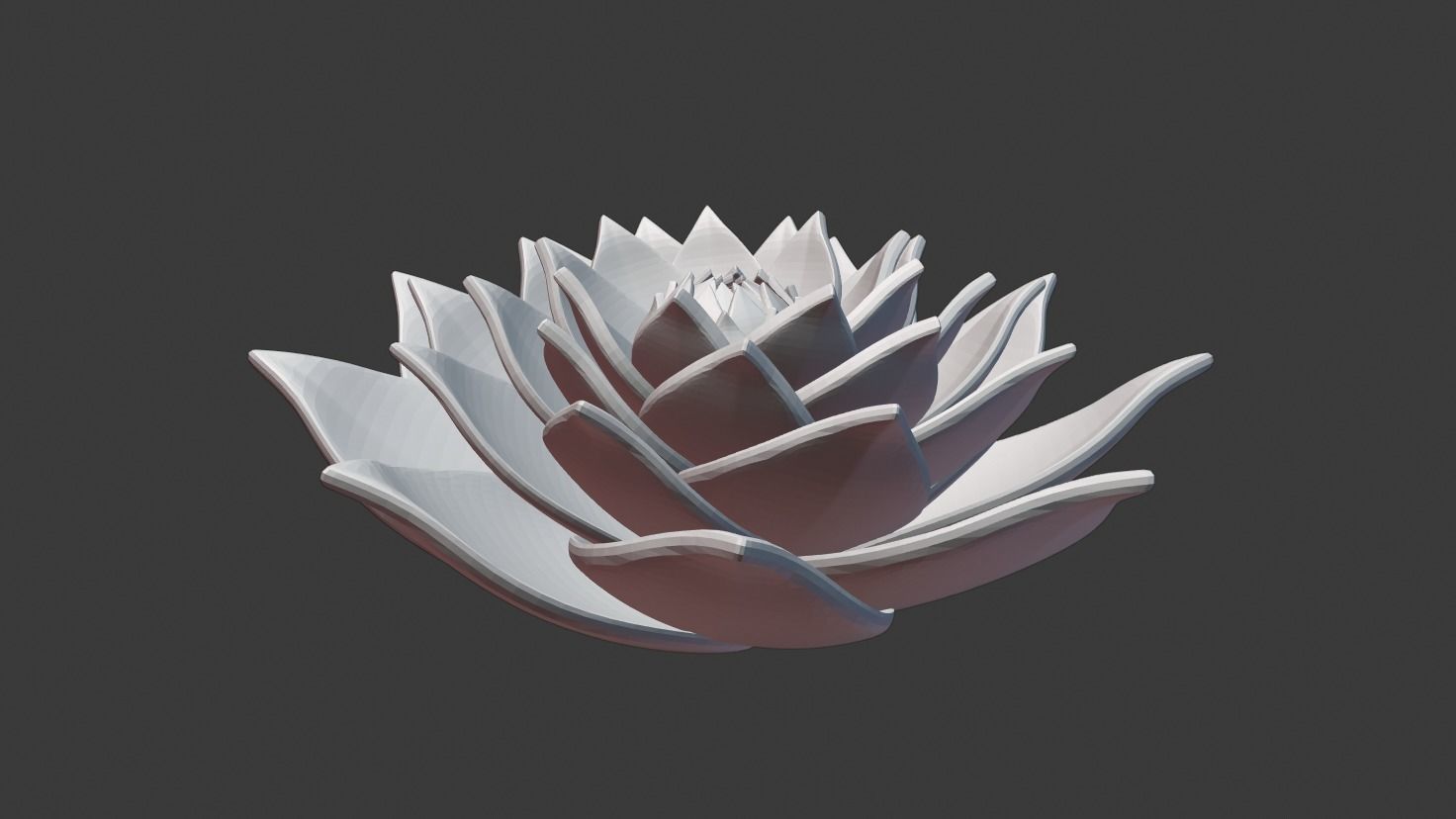 Lotus spiral  3D print model_4