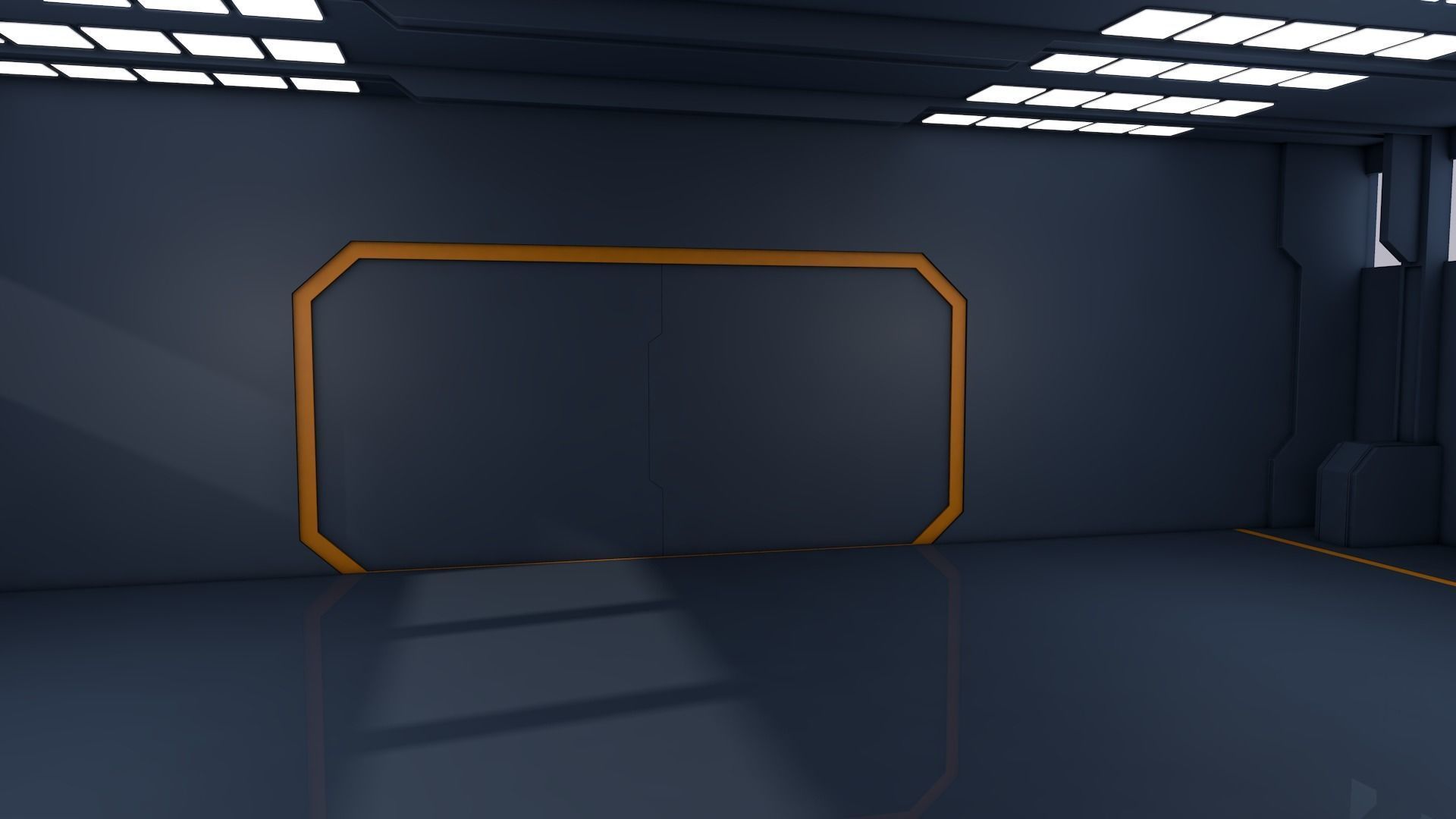 Sci Fi Warehouse 3D model_3