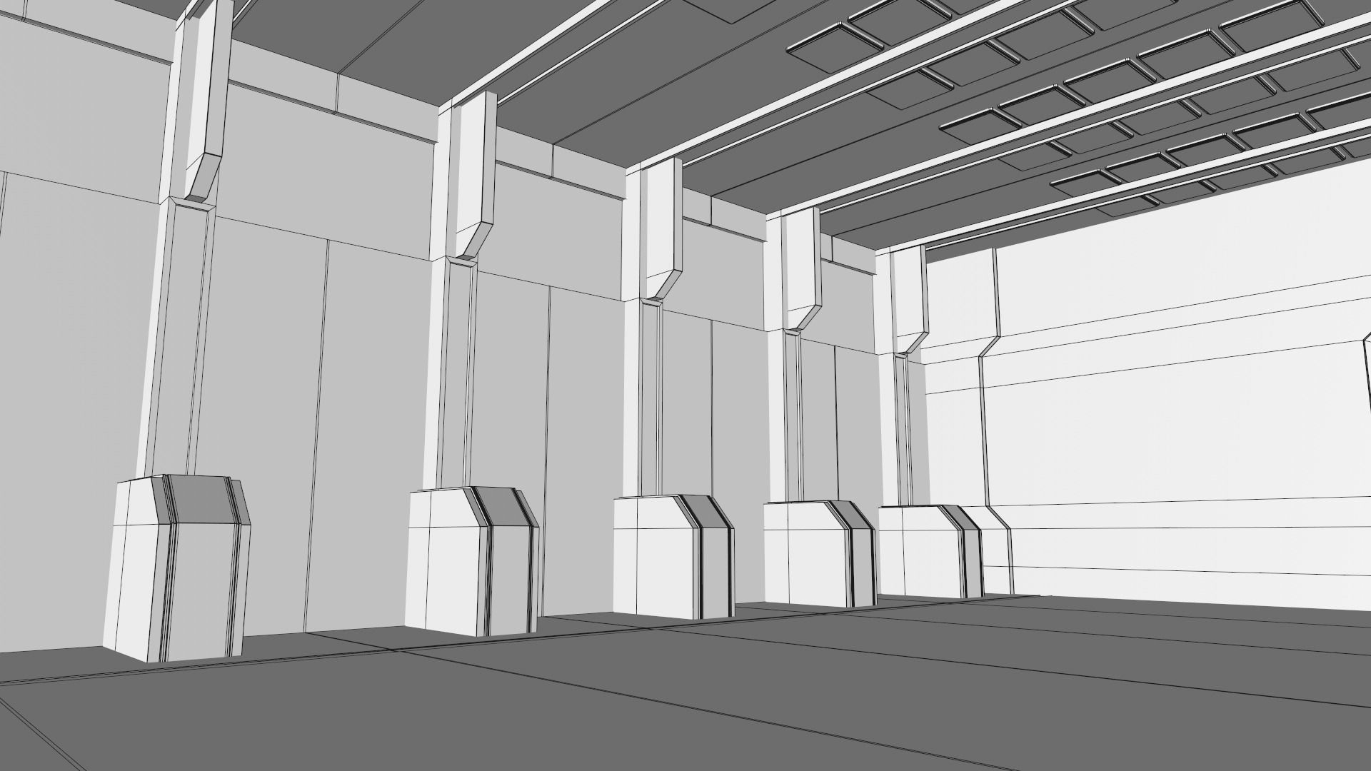 Sci Fi Warehouse 3D model_10