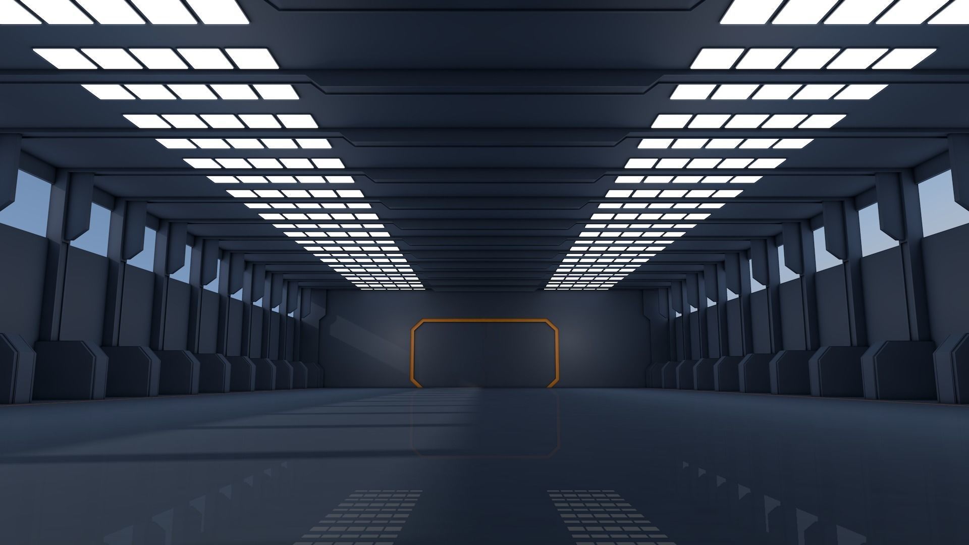 Sci Fi Warehouse 3D model_5
