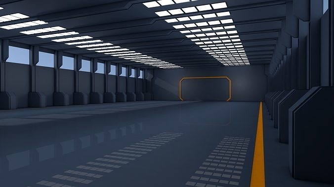 Sci Fi Warehouse 3D model
