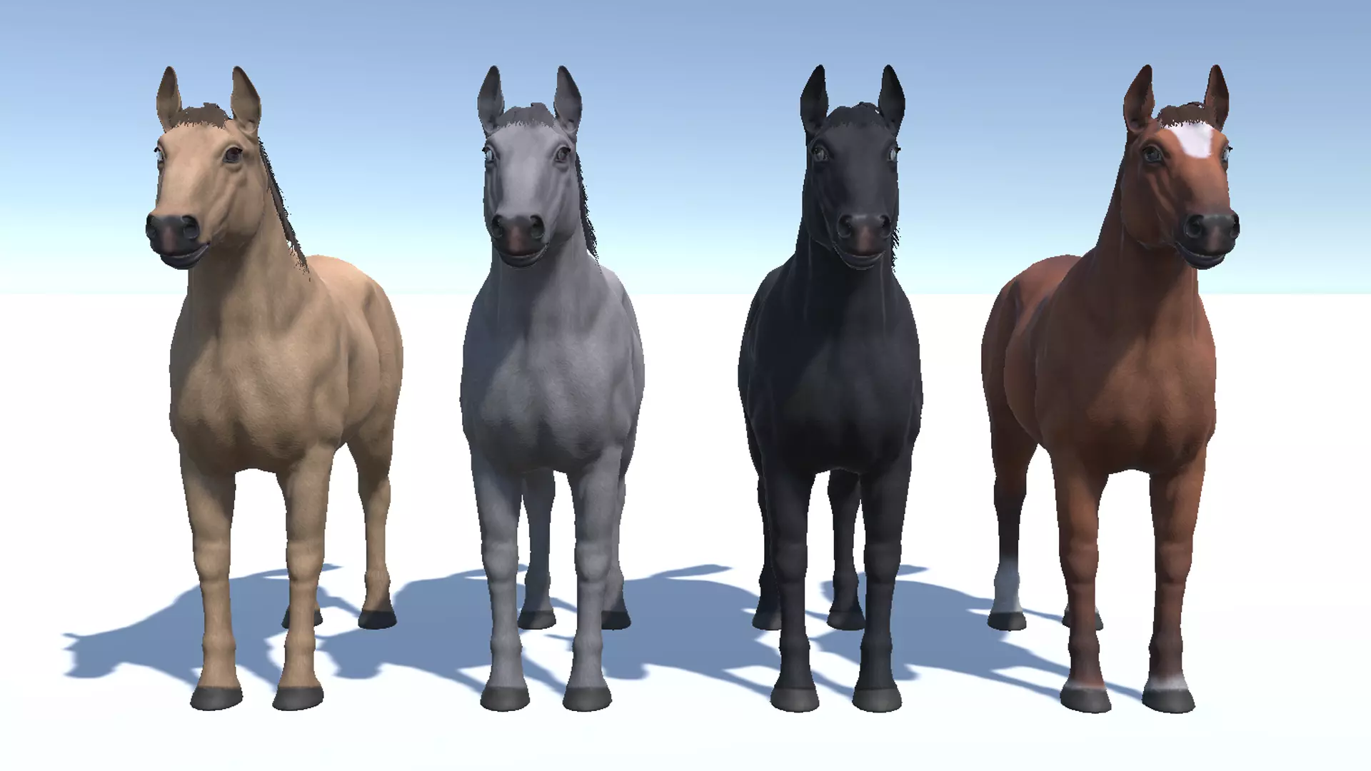 Horse - Stallion Low-poly 3D model_8