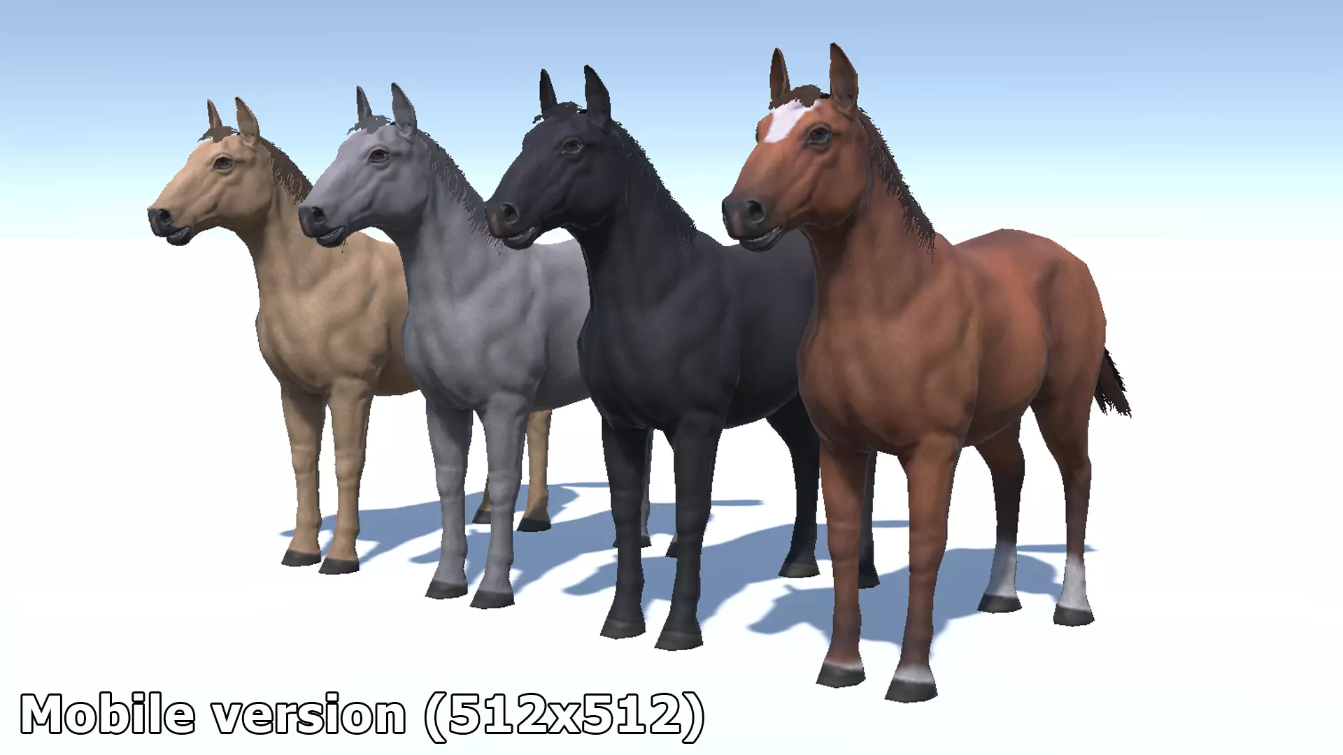 Horse - Stallion Low-poly 3D model_13