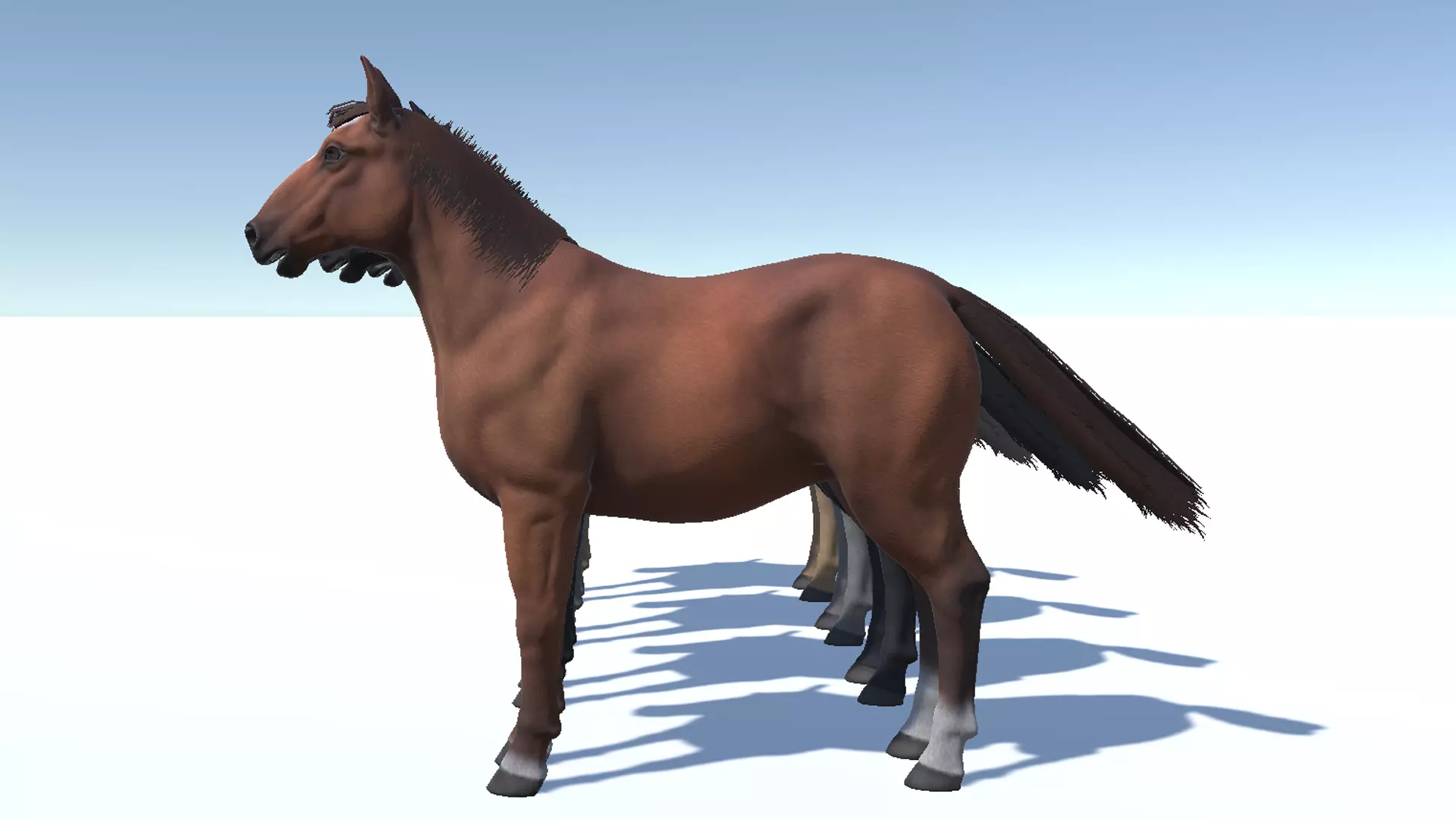 Horse - Stallion Low-poly 3D model_11