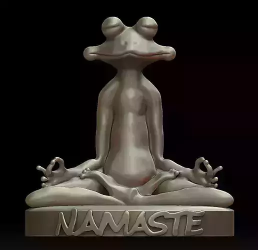 Yoga Frog Statue