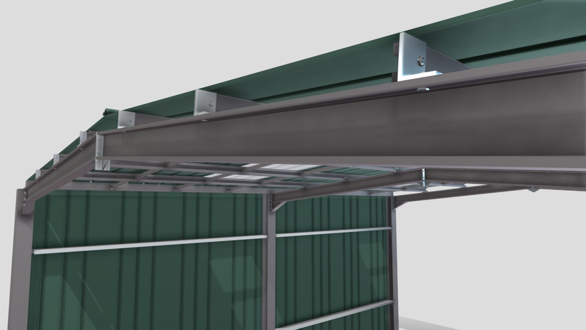 Warehouse Hanger Low-poly 3D model_10