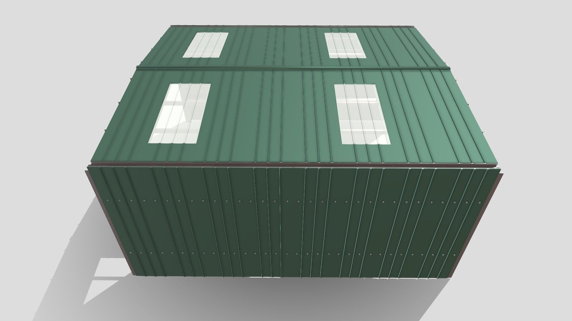 Warehouse Hanger Low-poly 3D model_7