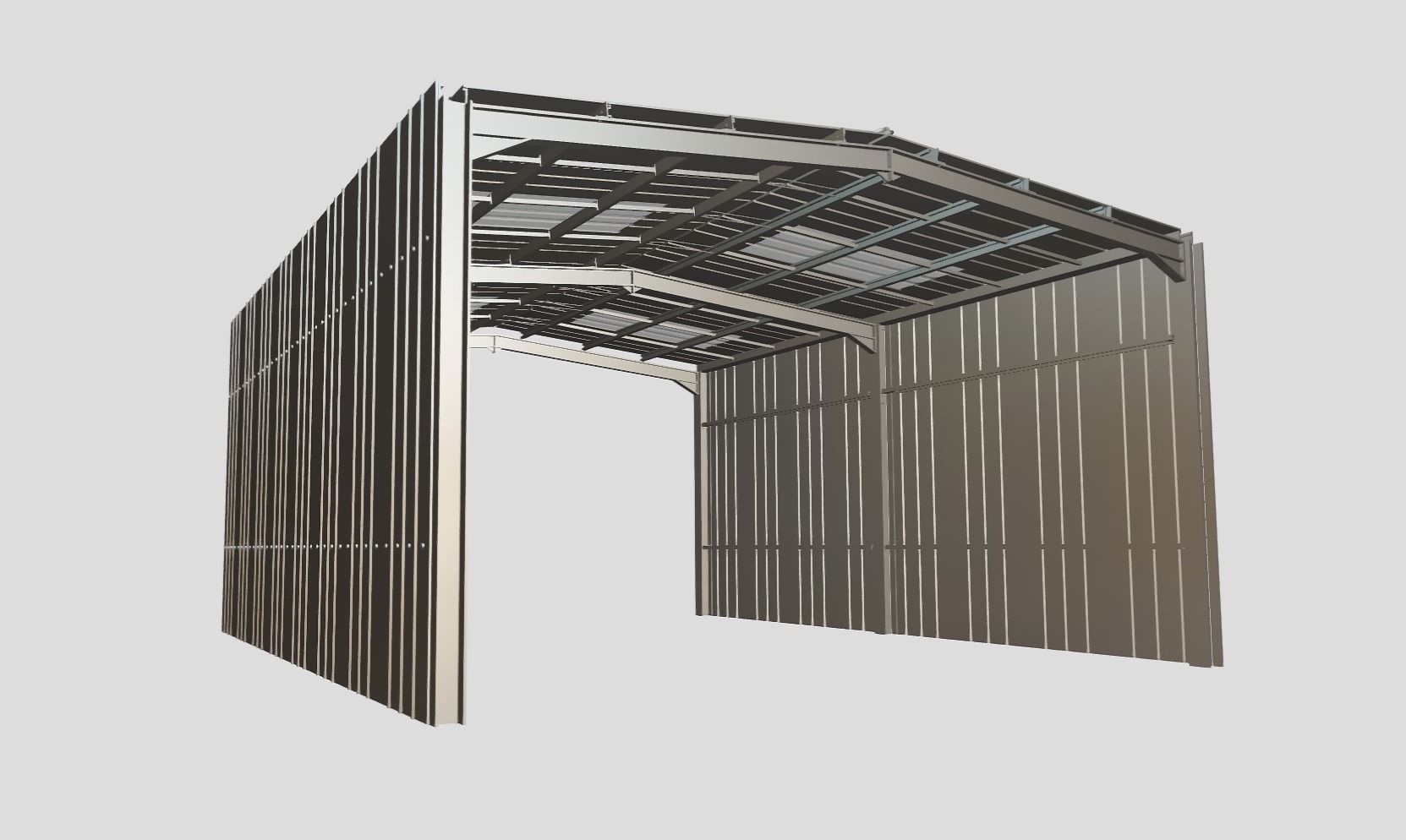 Warehouse Hanger Low-poly 3D model_12