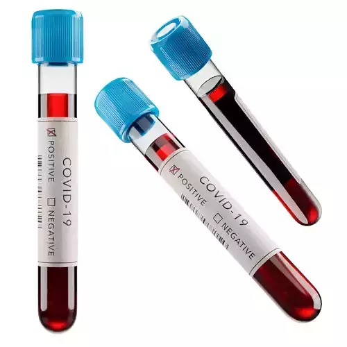 Covid-19 test tube Low-poly 3D model