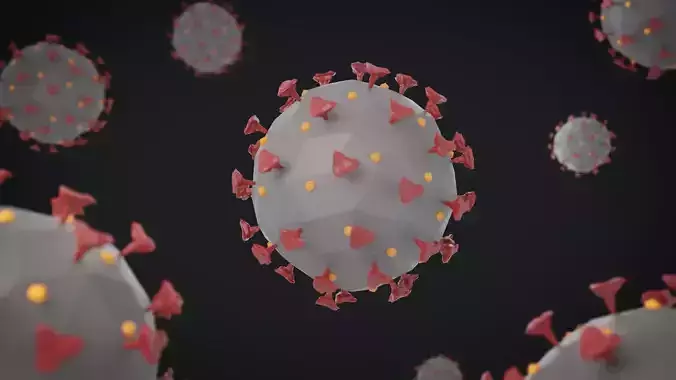 COVID-19 Low Poly coronavirus
