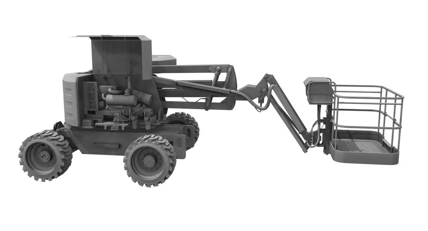 boom lift iiside detail 3d model 3D model