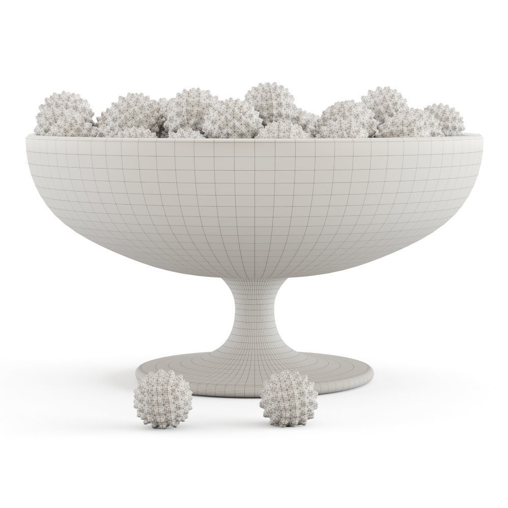 Colored Candy Corona in a glass vase 3D model_5