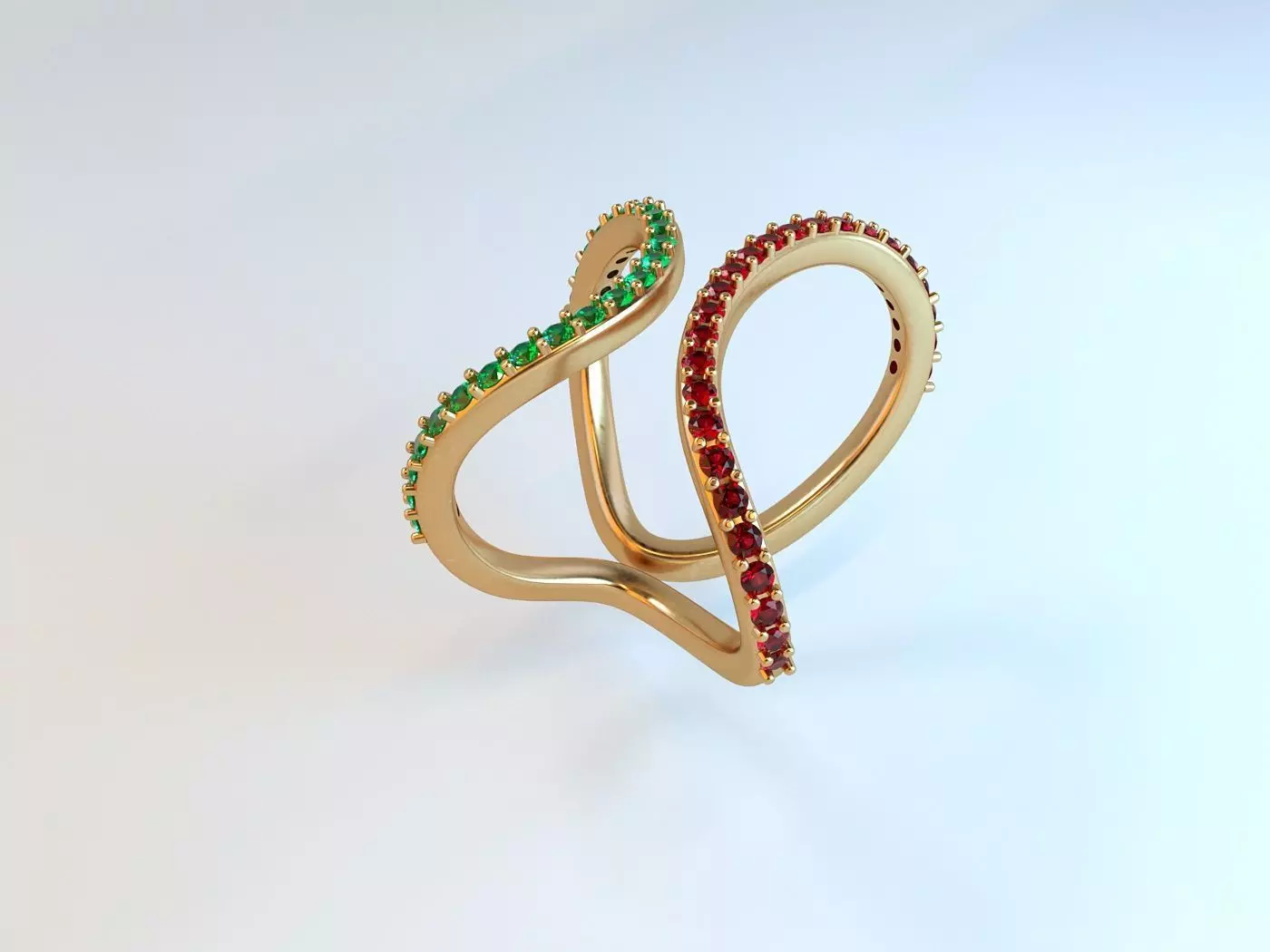 Bent ring 3D print model