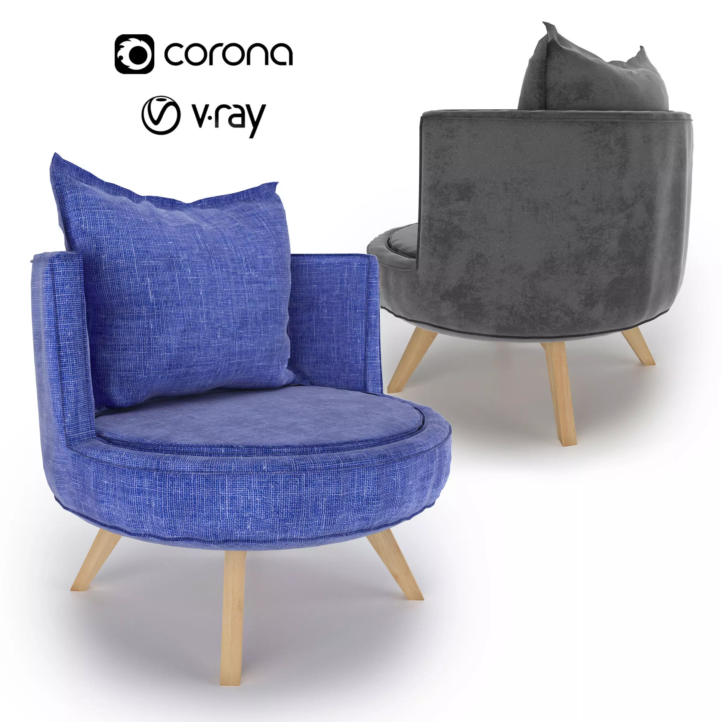 Round Chair Free 3D model_0