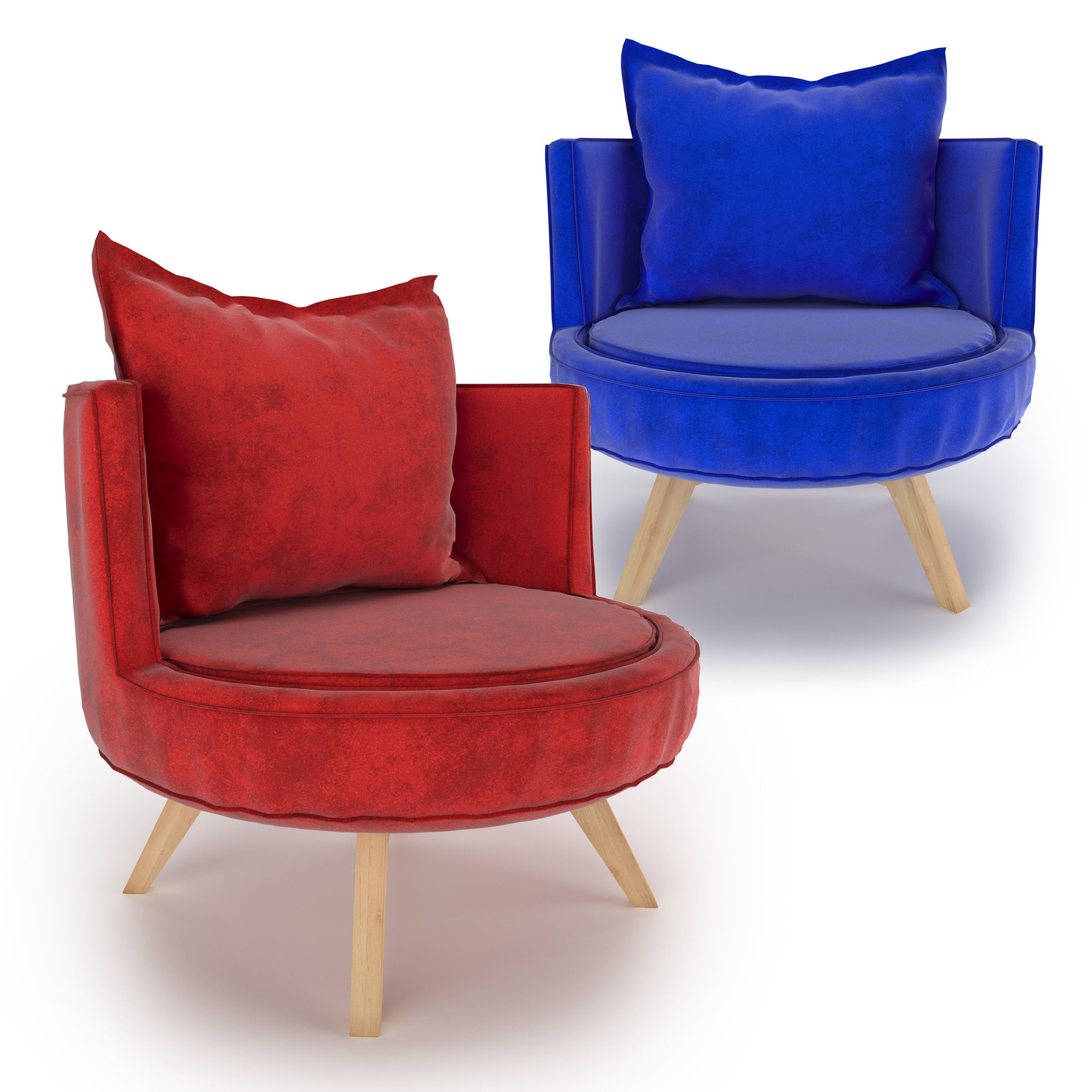 Round Chair Free 3D model_3