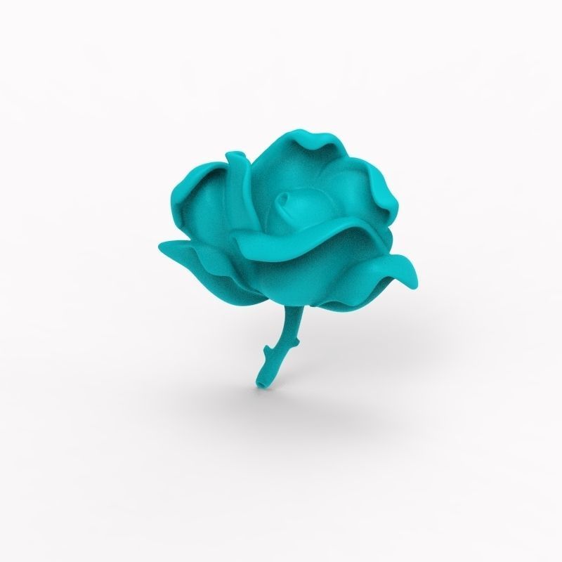 Pendant Rose ztl stl obj 3D print model_15