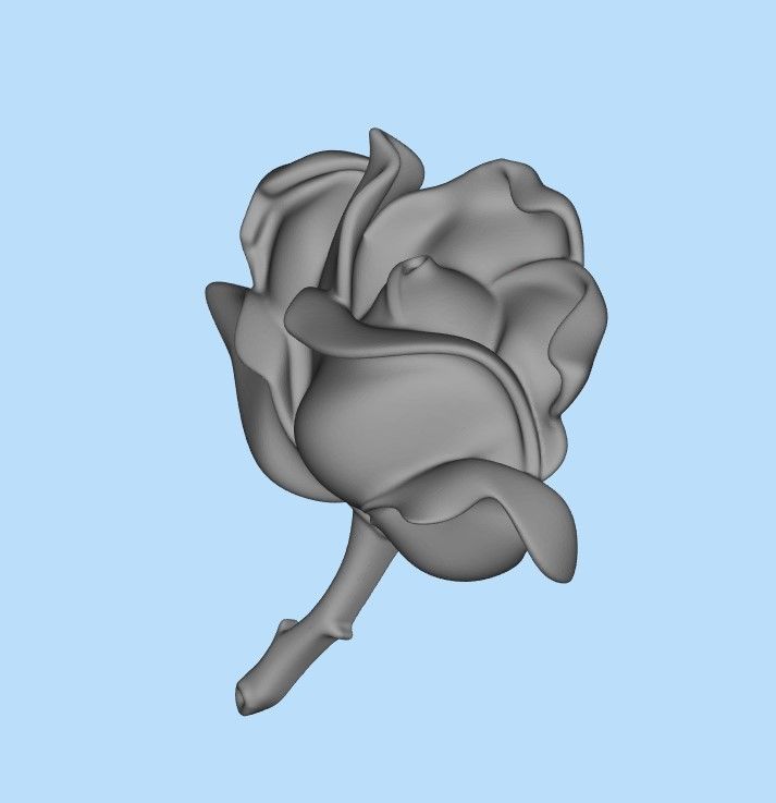 Pendant Rose ztl stl obj 3D print model_29