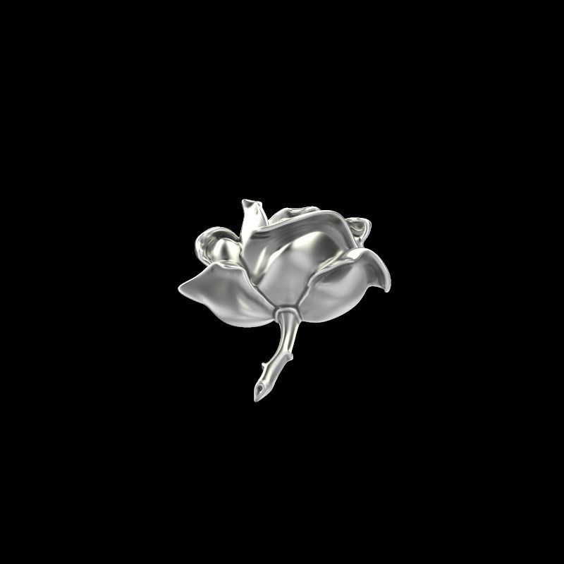 Pendant Rose ztl stl obj 3D print model_4