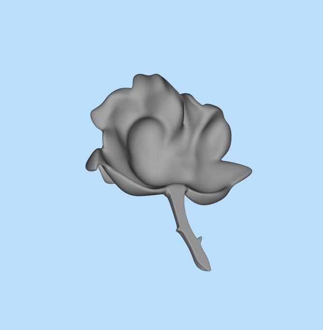 Pendant Rose ztl stl obj 3D print model_28
