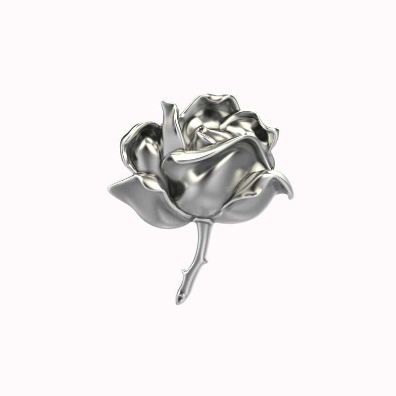 Pendant Rose ztl stl obj 3D print model_9