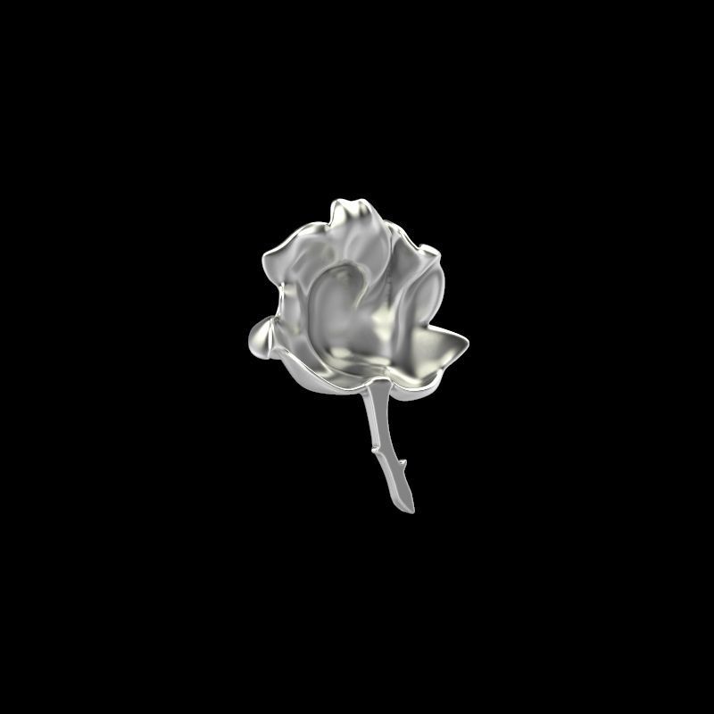 Pendant Rose ztl stl obj 3D print model_6