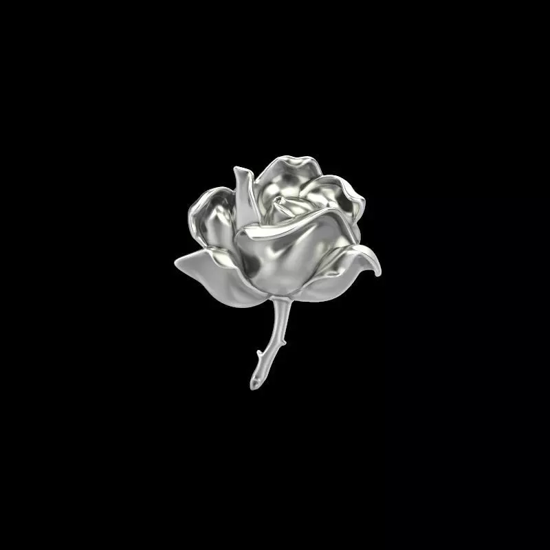 Pendant Rose ztl stl obj 3D print model_0