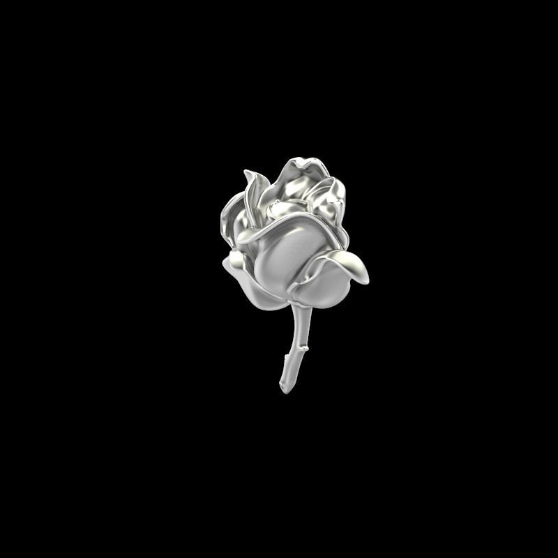 Pendant Rose ztl stl obj 3D print model_1