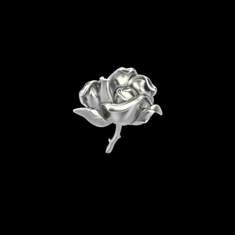 Pendant Rose ztl stl obj 3D print model_3